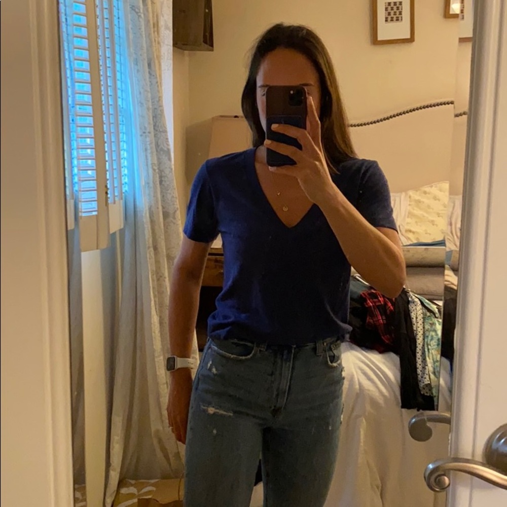 Blue v neck